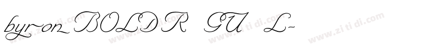 byron BOLD REGUAL字体转换